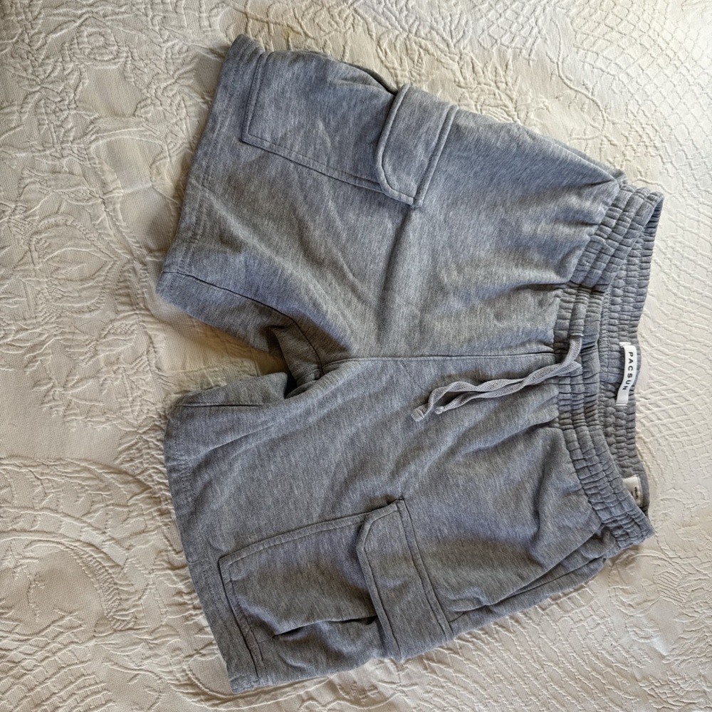 Gray Drawstring Shorts